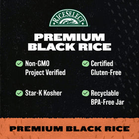 RiceSelect Premium Black Rice curry dish with rich aroma and nutty notes.
