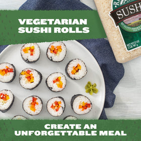 RiceSelect Sushi Rice cooked bowl demonstrates sticky texture perfect for rolls.