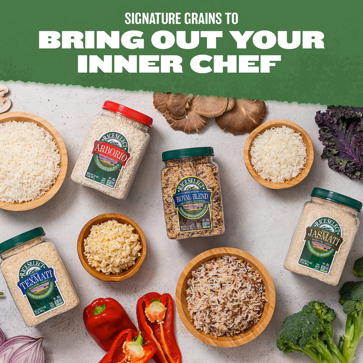 RiceSelect Sushi Rice ready-to-use dinner suggests quick, flavorful meals.