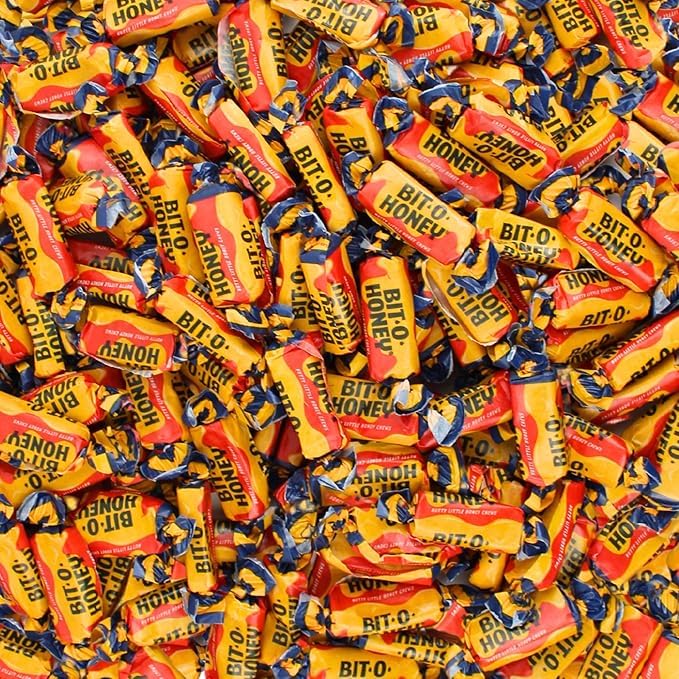 Rich & Richers Bit O Honey wrapped candy highlights timeless honey flavor for snacking.