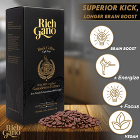 Rich Gano Reishi sachets close-up highlighting premium blend