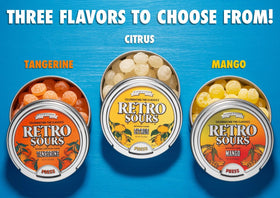 Rich&Richer Retro Sours Mango Balls deliver tropical sweetness with a zing.