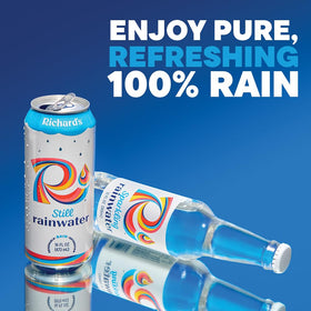 Richard's Rainwater aluminum can for on the go hydration and recyclability.