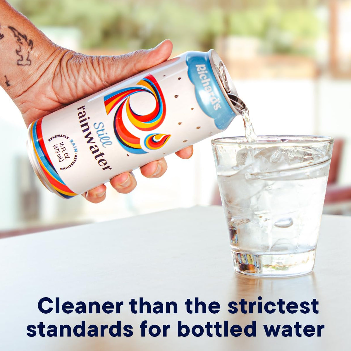 Richard's Rainwater pack of 12 cans for convenient daily hydration.