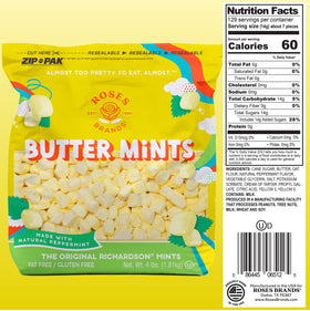 Close-up of creamy butter mints with refreshing peppermint by Richardson.