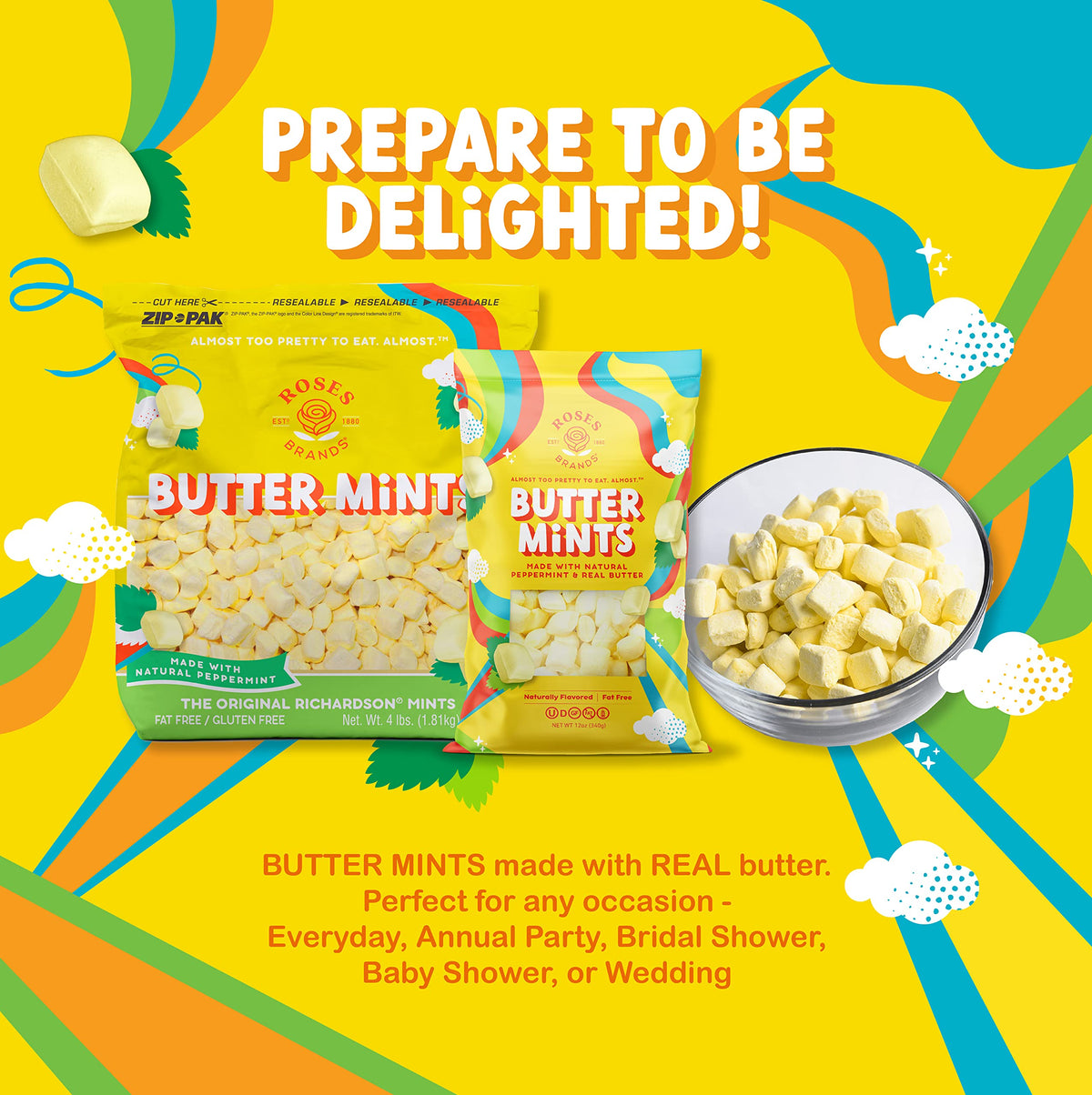 Kosher, non-GMO, gluten-free and fat-free attributes highlighted on packaging.