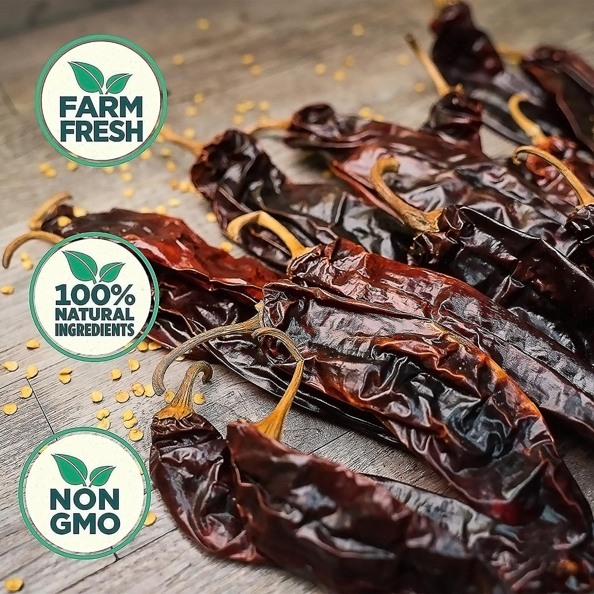 RICO RICO resealable bags keep chiles fresh for cooking.