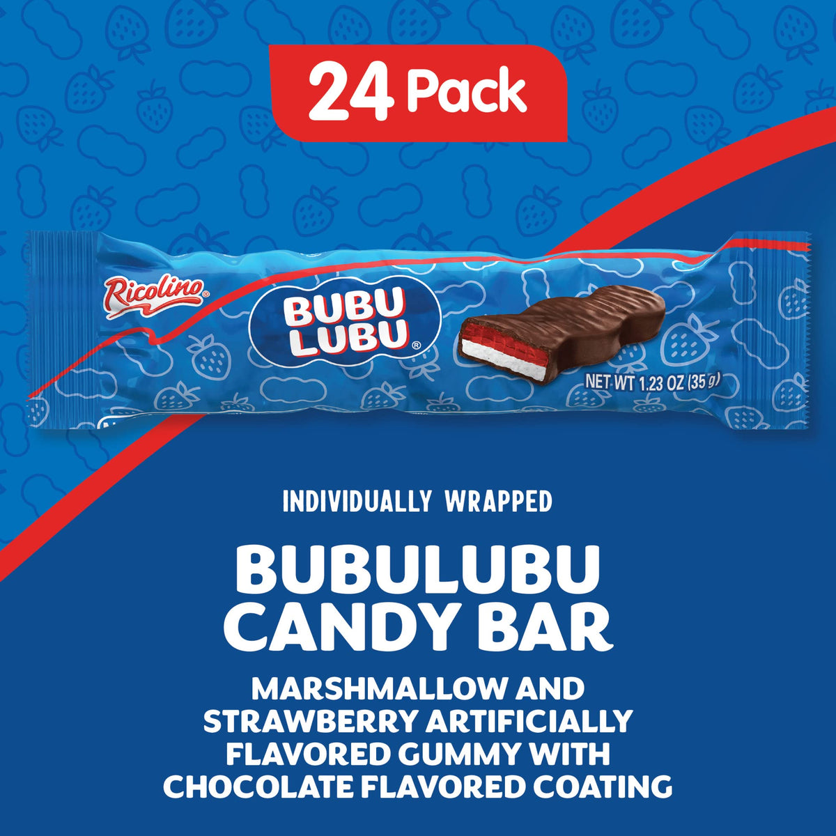 RICOLINO Bubulubu strawberry gummy layer adds fruity sweetness