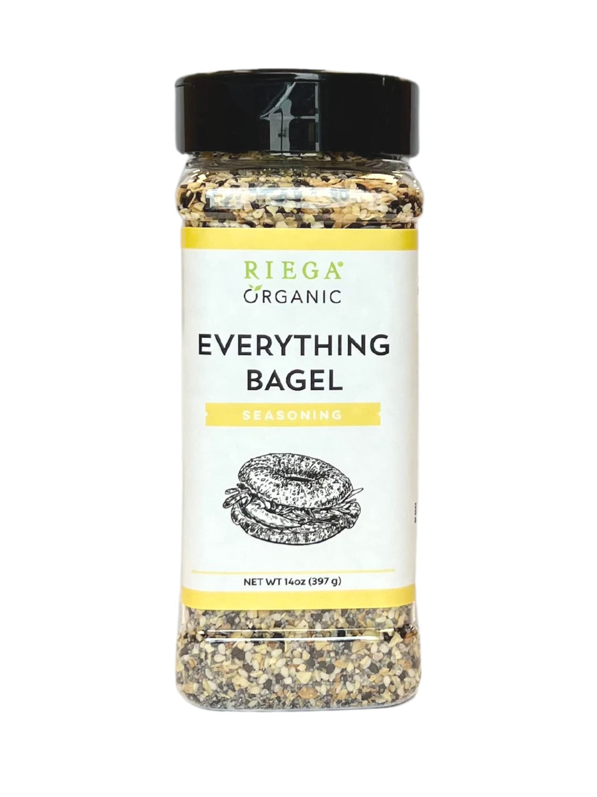 Riega Everything Bagel Seasoning Blend 14oz adds savory depth to bagels and snacks