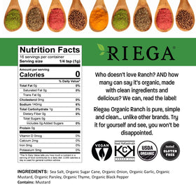 Pour-ready Riega Ranch Seasoning into a bowl for dressing or dip
