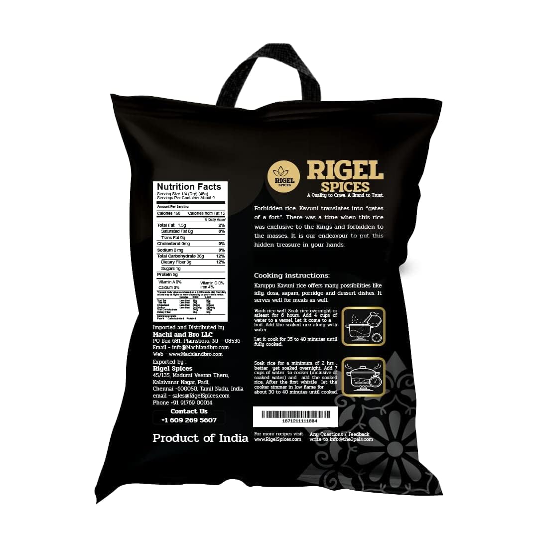 Rigel Spices Karuppu Kavuni black rice farming story, highlighting sustainable practices.