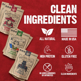Righteous Felon Air-Dried Biltong Snack highlights premium quality and protein