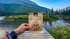 All-natural ingredients badge highlights clean label on Bourbon Franklin jerky.