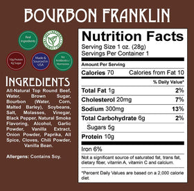 Locally sourced beef from Maryland and Texas powers Bourbon Franklin jerky.