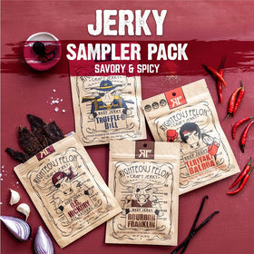 The gift-ready Righteous Felon beef jerky pack suits bold snack lovers.