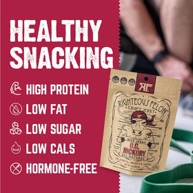 Front of Righteous Felon OG Hickory jerky bag with clean branding