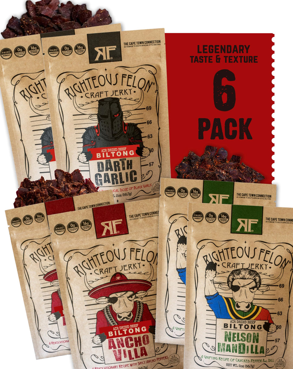 Righteous Felon Darth Garlic biltong offers bold flavor for on-the-go protein