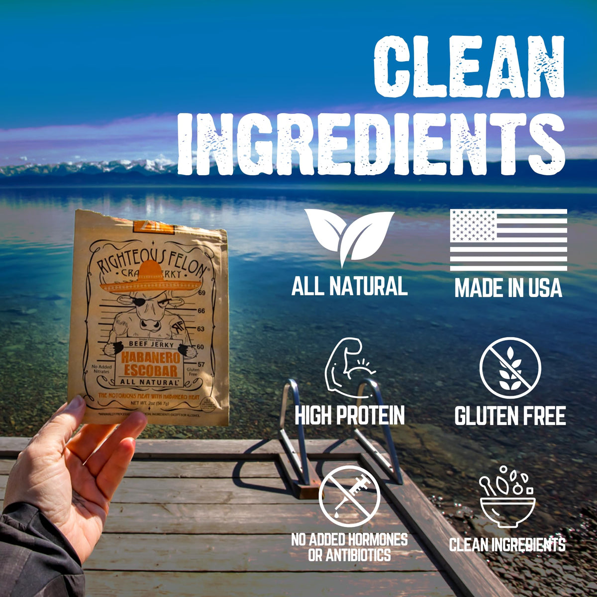 Righteous Felon gift set packaging, perfect jerky gifts for men and fans