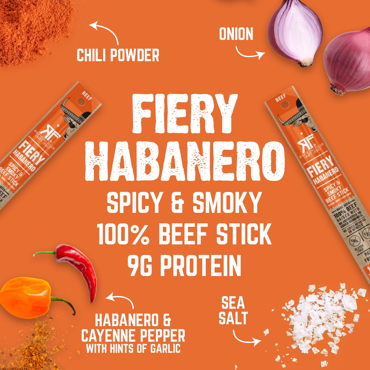 Righteous Felon grass-fed beef sticks ideal for clean, high-protein snacking anytime.