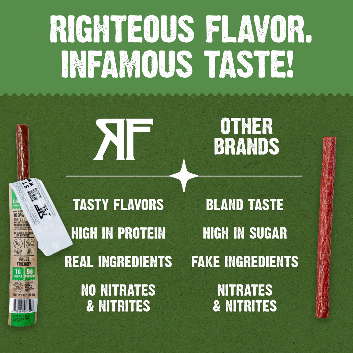 Keto-friendly protein option from Righteous Felon, convenient high-protein snack
