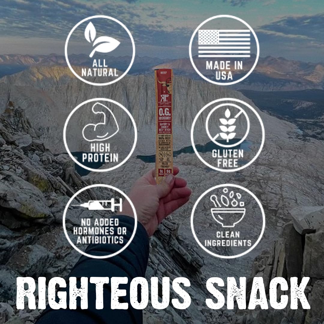 Righteous Felon meat sticks individually wrapped for easy gifting