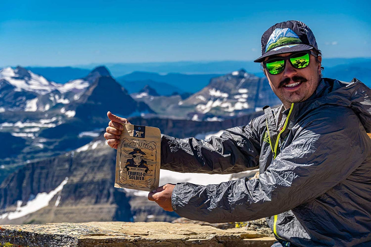Righteous Felon packaging 3-pack offers convenient, take-anywhere snack option.