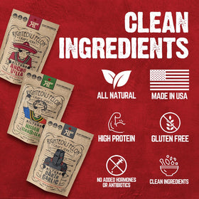 Righteous Felon premium American-made jerky emphasizes quality and American-sourced meats.