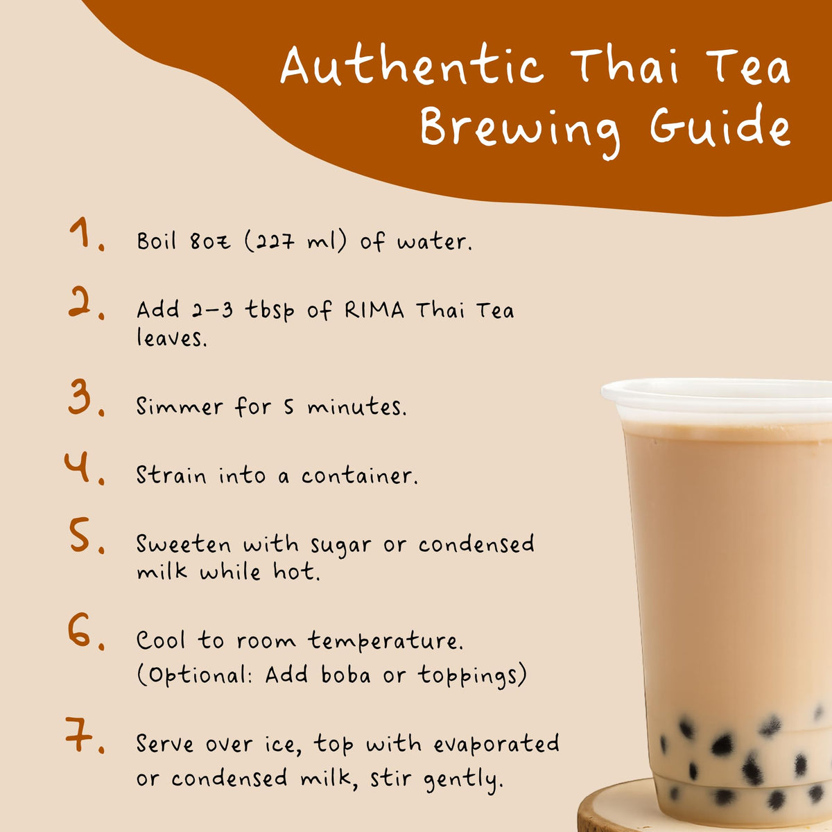 RIMA Authentic Thai Tea Mix dessert-ready mix for soft serves and cakes.
