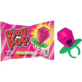 The Hampton Candy Company Ring Lollipops blue raspberry flavor adds bright color and bold flavor.