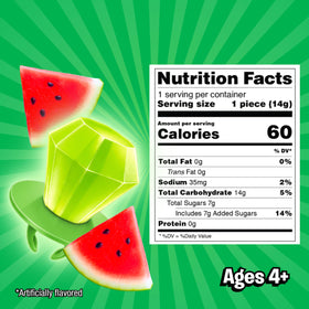 Ring Pop bulk green watermelon lollipops package shown for sharing at events.