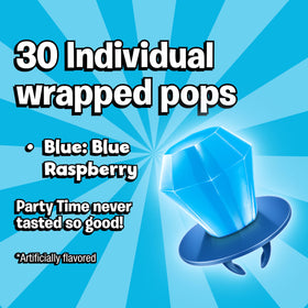 Blue raspberry lollipops in bulk ideal for easy party favors and celebrations