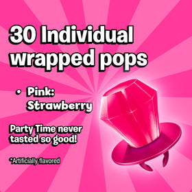 Ring Pop Colorfest Pink Ring, a fun wearable candy for birthdays.