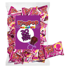 Ring Pop Colorfest Purple color gems on a wearable ring for festive party favors.
