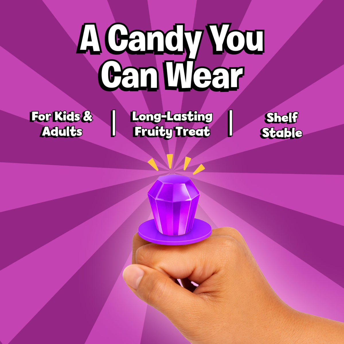 Ring Pop Colorfest Purple rings add color to birthdays and celebrations.