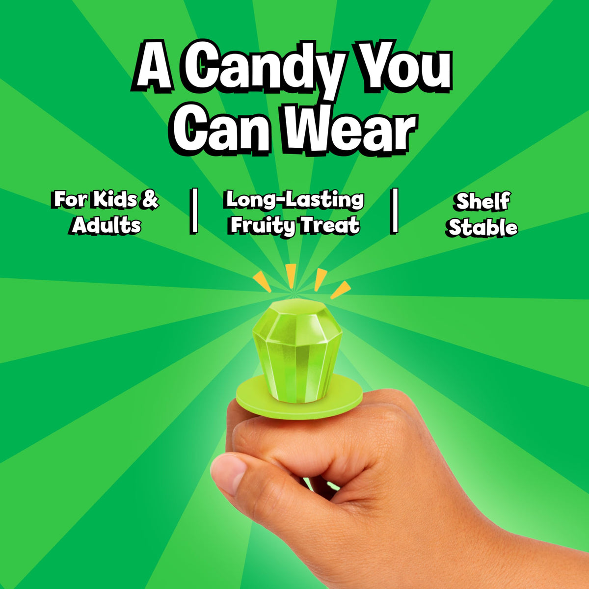 Ring Pop green theme party favors for green celebrations and decor.