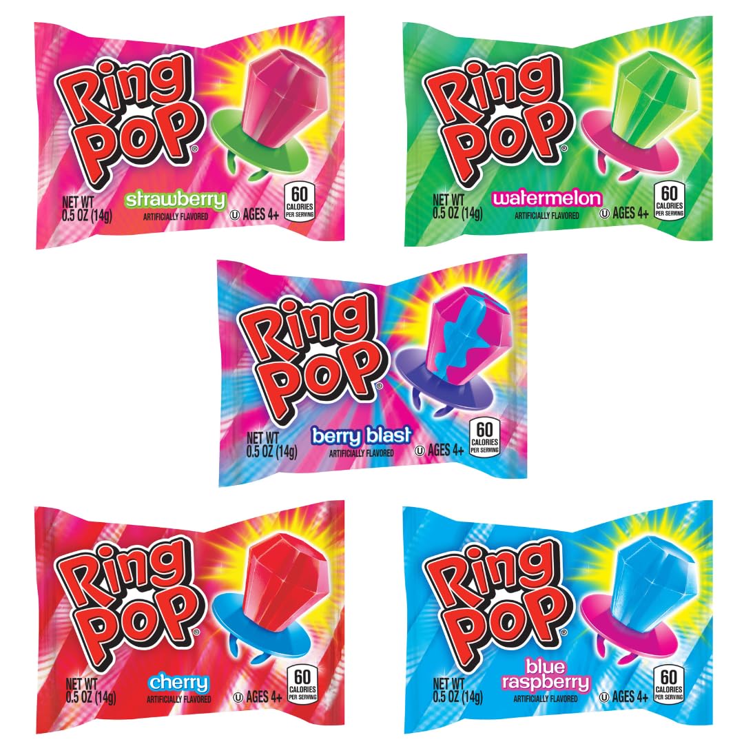 Ring Pop Halloween party favors arranged for festive sharing