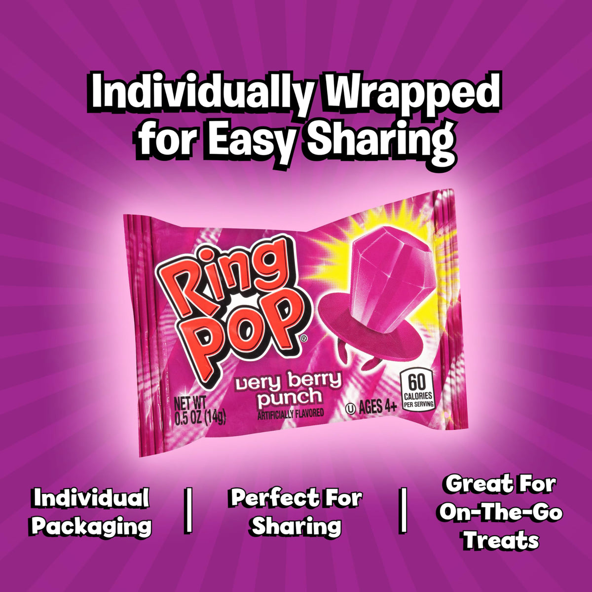 Ring Pop Purple party favors perfect for goody bags and weddings.