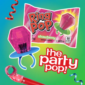 Ring Pop wearable lollipop ring close-up ready for a playful costume moment