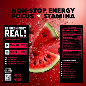 RIOT Energy Cherry Watermelon pouring into glass for smooth energy without jitters