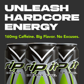Rip It 160mg caffeine boost demonstrates potent energy timing