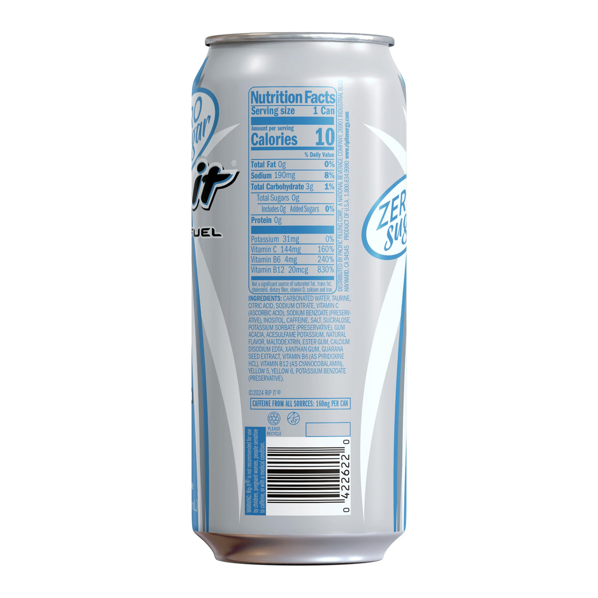 Rip It Power Zero Sugar B-vitamin can supports focus during study