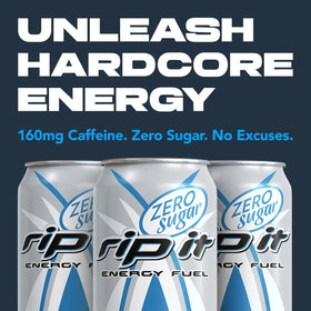 Rip It Power Zero Sugar caffeine-boost can powers workouts