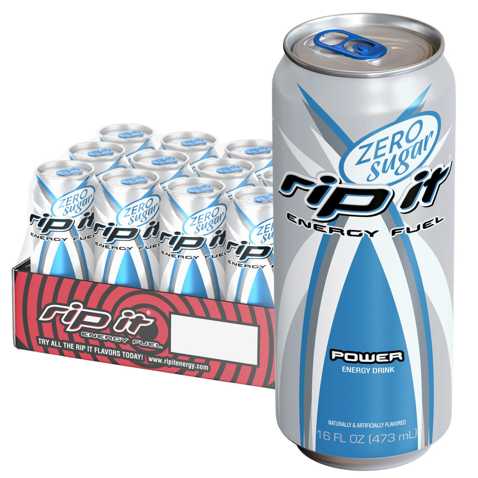 Rip It Power Zero Sugar citrus can boosts focus and sustained energy