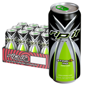 Rip It Sting-Er Mo tropical can 16oz with bold flavor and quick energy boost
