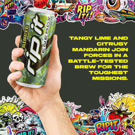 American-made Rip It Tribute brand stands for bold energy and value.