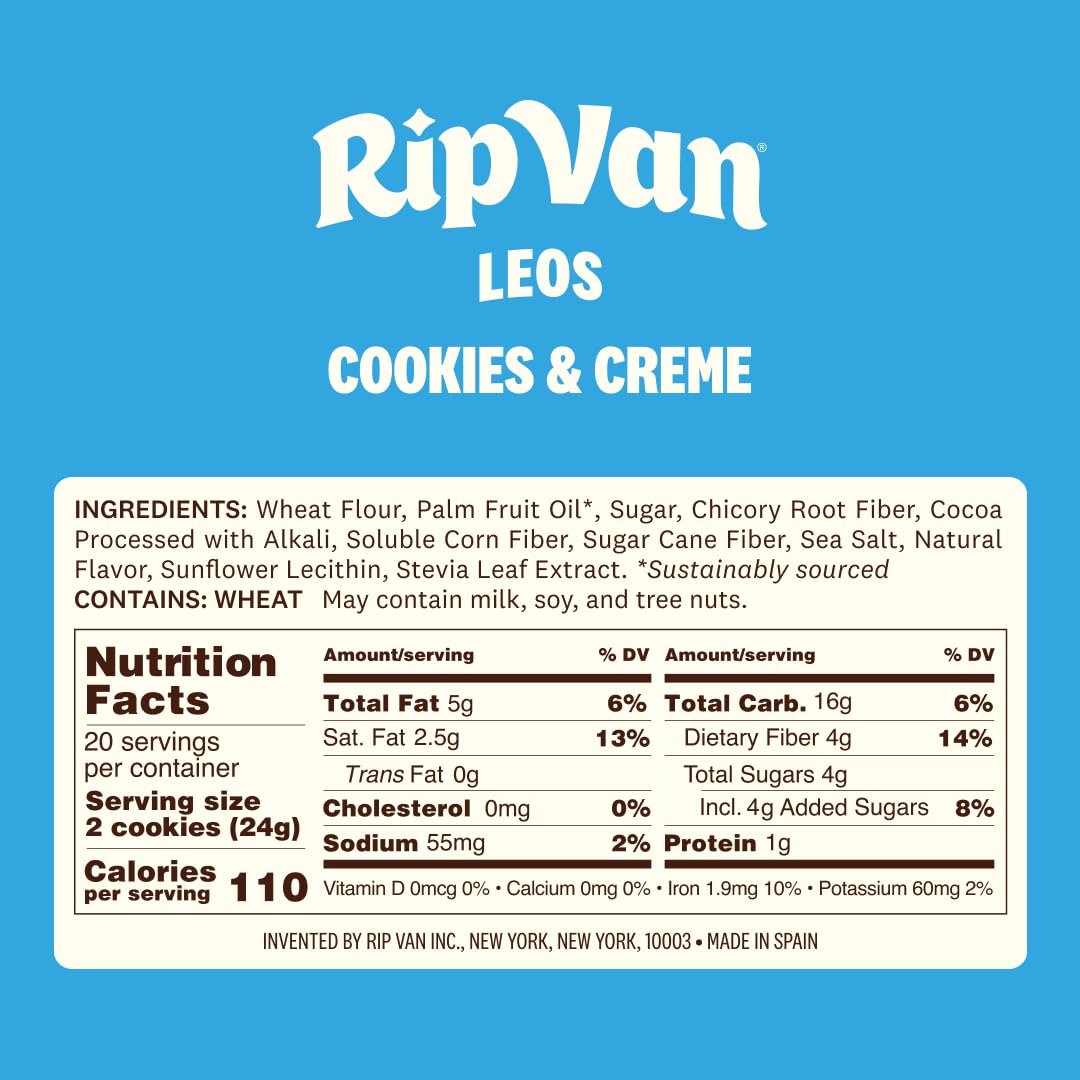 Rip Van Leos bite-size cookie offering low sugar flavor.