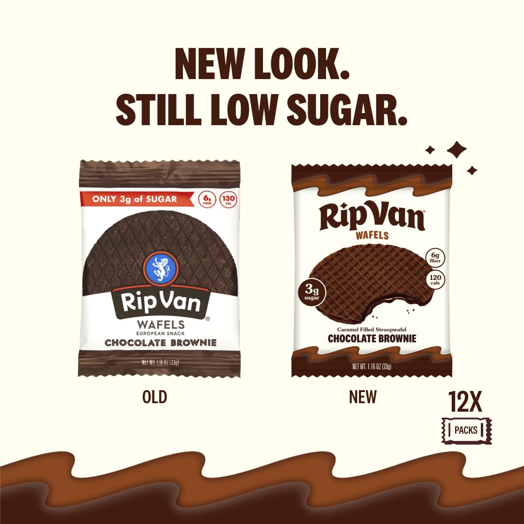 Rip Van Wafels Chocolate Brownie Stroopwafels with clean ingredient list