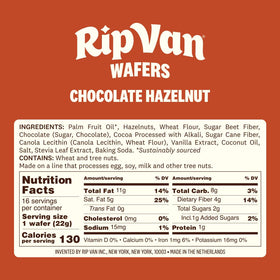 Rip Van Wafels serving idea with nuts and dark chocolate.