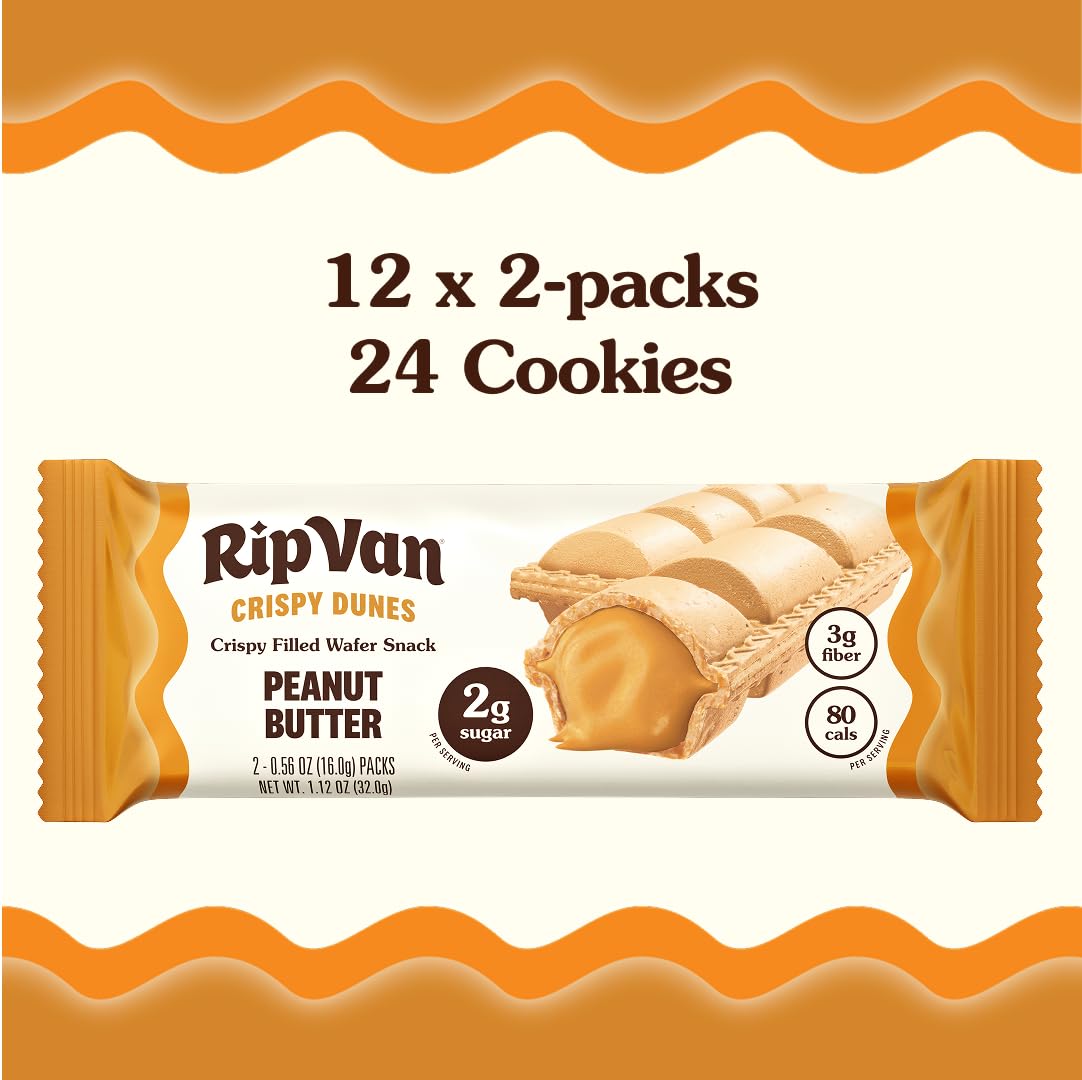 Rip Van Wafels Crispy Dunes on-the-go snack for quick energy