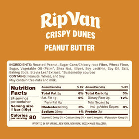 Rip Van Wafels Crispy Dunes prebiotic fiber feature for digestive-friendly snacking